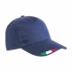 Cappellini in cotone con tricolore su visiera