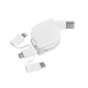 Cavo alimentazione USB-type C/lighting/microUSB retrattile Stampa la tua Pubblicità Cavo alimentazione USB-type C/lighting/microUSB retrattile Stampa la tua Pubblicità