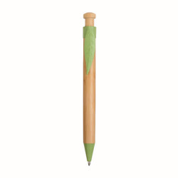 Penna a scatto in bamboo e paglia Penna a scatto in bamboo e paglia