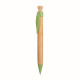 Penna a scatto in bamboo e paglia personalizzabili