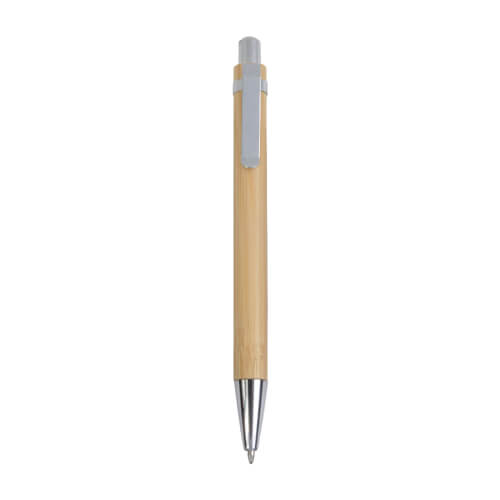 Penna a scatto in bamboo con il tuo logo