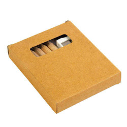 Set composto da 6 matite temperino in plastica e album