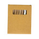 Set composto da 6 matite in legno colorate, temperino in plastica e album, in scatola personalizzabili Set composto da 6 matite in legno colorate, temperino in plastica e album, in scatola personalizzabili