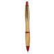 Penna a scatto in bamboo con clip in metallo personalizzabili Penna a scatto in bamboo con clip in metallo personalizzabili