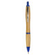 Penna a scatto in bamboo con clip in metallo personalizzabili Penna a scatto in bamboo con clip in metallo personalizzabili