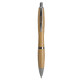 Penna a scatto in bamboo con clip in metallo personalizzabili Penna a scatto in bamboo con clip in metallo personalizzabili