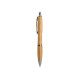 Penna a scatto in bamboo con clip in metallo personalizzabili Penna a scatto in bamboo con clip in metallo personalizzabili