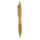 Penna a scatto in bamboo con clip in metallo personalizzabili Penna a scatto in bamboo con clip in metallo personalizzabili