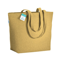 Shopper con soffietto alla base cotone riciclato 280 gr