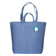 Shopper con soffietto alla base cotone riciclato