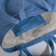 Shopper con soffietto alla base cotone riciclato