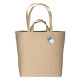 Shopper con soffietto alla base cotone riciclato