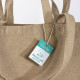 Shopper con soffietto alla base cotone riciclato