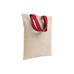 Mini shopper cotone riciclato 140 gr manici colorati Mini shopper cotone riciclato 140 gr manici colorati