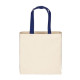 Maxi shopper cotone riciclato 280 gr manici colorati Promozionali