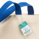 Maxi shopper cotone riciclato 280 gr manici colorati Promozionali