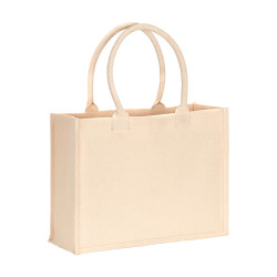 Borsa shopper cotone riciclato laminato 300 gr Borsa shopper cotone riciclato laminato 300 gr