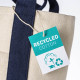 Mini shopper cotone riciclato 340 gr manici e base colorati personalizzabili