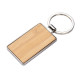Portachiavi rettangolare metallo/bambù personalizzabile con la tua Pubblicità