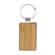 Portachiavi rettangolare metallo/bambù personalizzabile con la tua Pubblicità