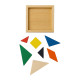 Gioco tangram in legno colorato con bustina in cotone Stampa il tuo logo Gioco tangram in legno colorato con bustina in cotone Stampa il tuo logo