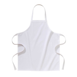 Grembiule lungo bianco in cotone 70x85 cm Grembiule lungo bianco in cotone 70x85 cm
