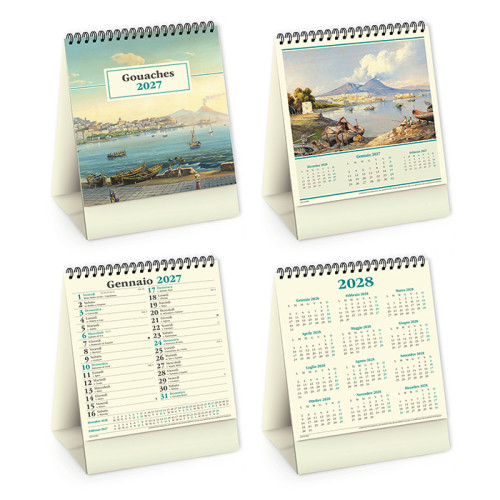 Calendario da tavolo Gouaches personalizzato Calendario da tavolo Gouaches personalizzato