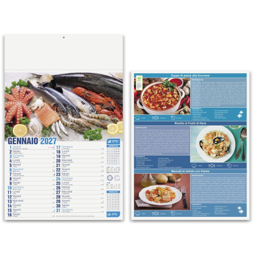 Calendario illustrato MARE IN TAVOLA promozionale Calendario illustrato MARE IN TAVOLA promozionale