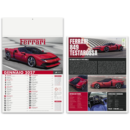 Calendari Murali personalizzati Auto Sportive
