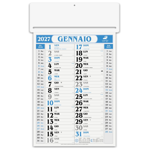 Calendario tipo Passa foglio modello olandese Calendario tipo Passa foglio modello olandese