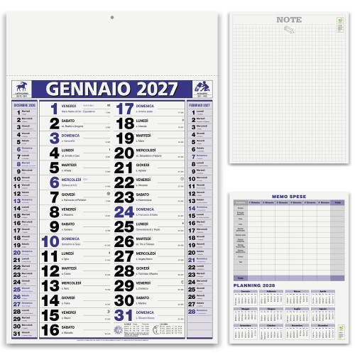 Calendario olandese BACK NOTES personalizzabile