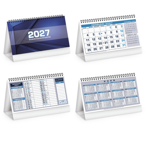 Calendario da tavolo con grafica in bicromia Calendario da tavolo con grafica in bicromia