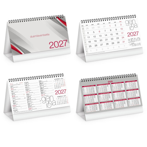 Calendario da tavolo spiralato modello Moderno