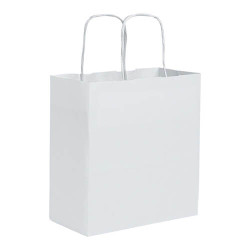 Shopper in carta bianca 18x8x21 Shopper in carta bianca 18x8x21