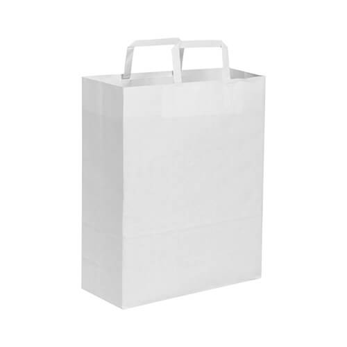 Sacchetti in carta kraft bianca 27x37x12 Promozionali