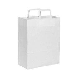 Sacchetti in carta kraft bianca 22x29x10 Sacchetti in carta kraft bianca 22x29x10