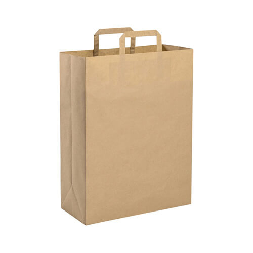 Buste in carta riciclata avana 26X39X14 personalizzabili Buste in carta riciclata avana 26X39X14 personalizzabili