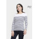 T-shirt donna Matelot manica lunga rigata personalizzabili