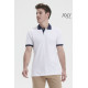 Polo unisex bicolore modello Prince finiture a contrasto