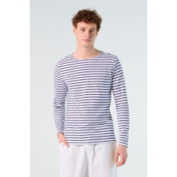 Maglietta Marine cotone pettinato stile marinaio Maglietta Marine cotone pettinato stile marinaio