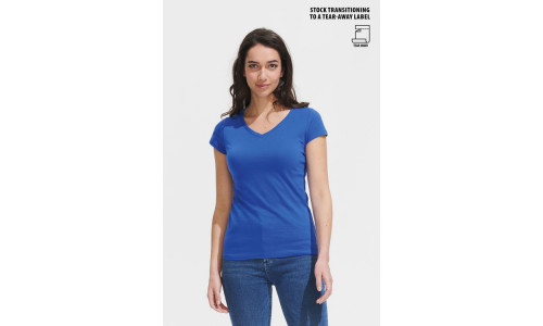 Magliette donna Moon in cotone scollo a V Personalizzali con il tuo logo Magliette donna Moon in cotone scollo a V Personalizzali con il tuo logo