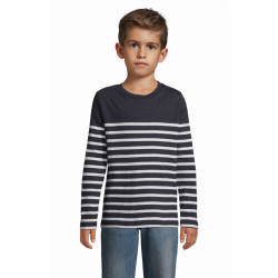 T-shirt bambino Matelot manica lunga rigata
