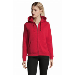 Felpa donna Spike full zip con cappuccio