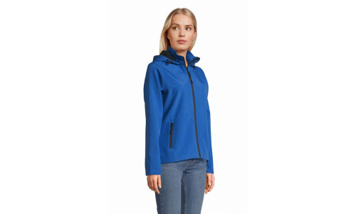 Giacca donna Race softshell con cappuccio personalizzabile Giacca donna Race softshell con cappuccio personalizzabile