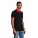 Polo unisex bicolore modello Prince finiture a contrasto