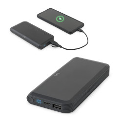 Power bank da 10'000 mAh in ABS con caricatore wireless