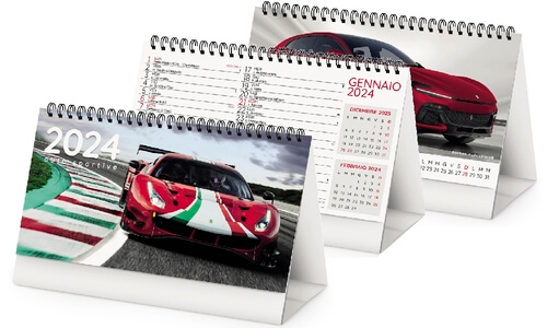Calendario da tavolo illustrato Auto Sportive