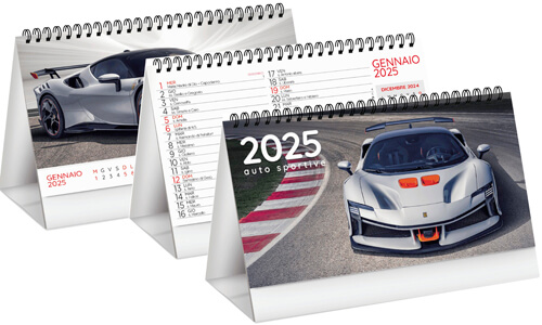 Calendario da tavolo illustrato Auto Sportive