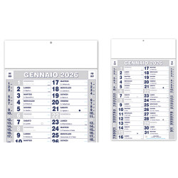 Calendario Olandese con grafica blu argento Calendario Olandese con grafica blu argento