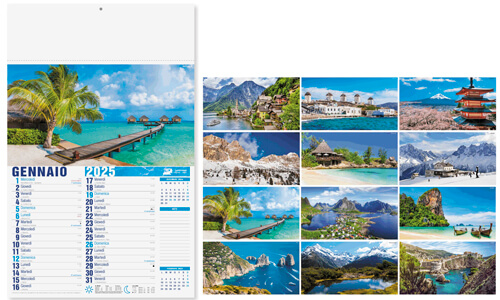 Calendari Murali modello Paesaggi del mondo